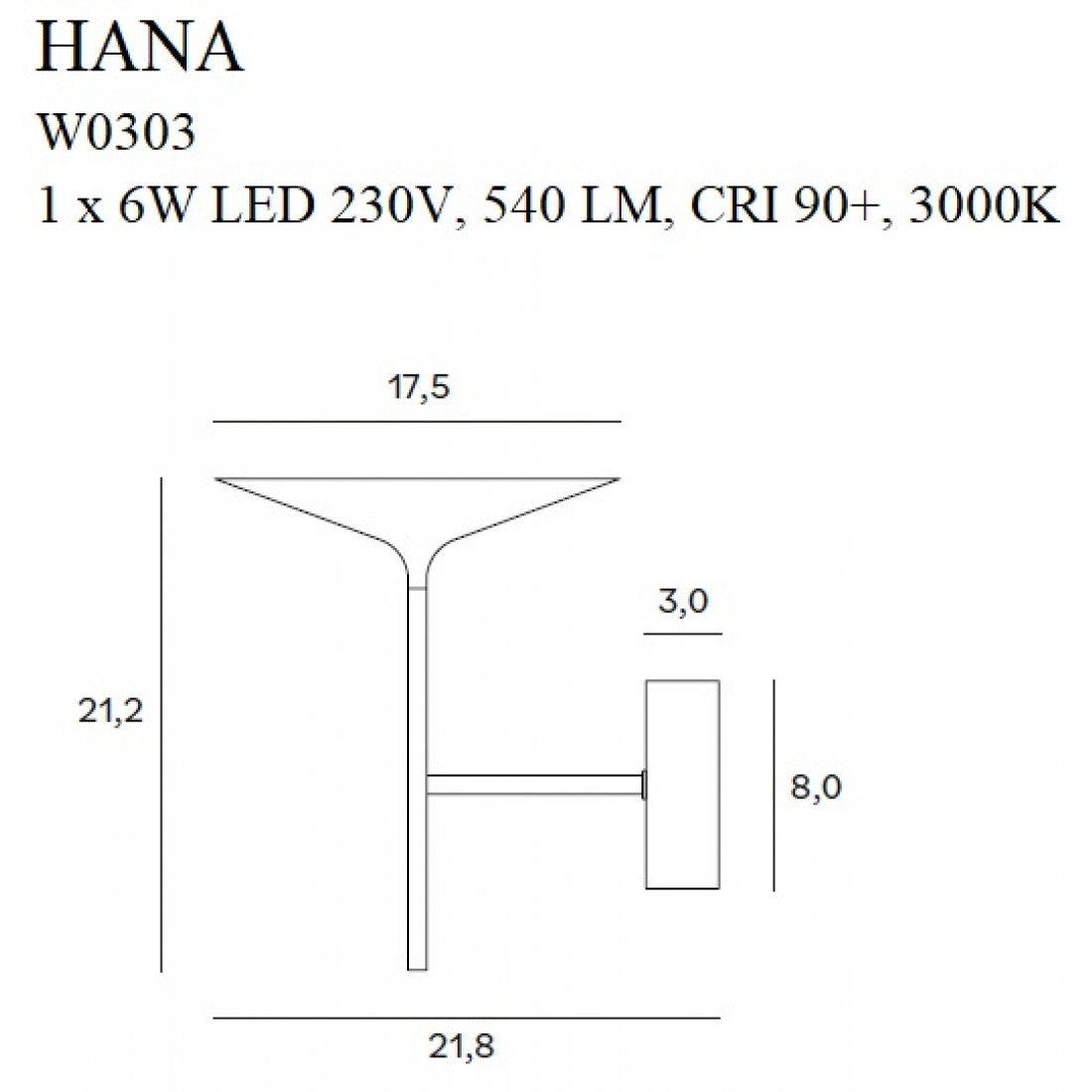 Aplica HANA Culoare neagra MAXLIGHT W0303