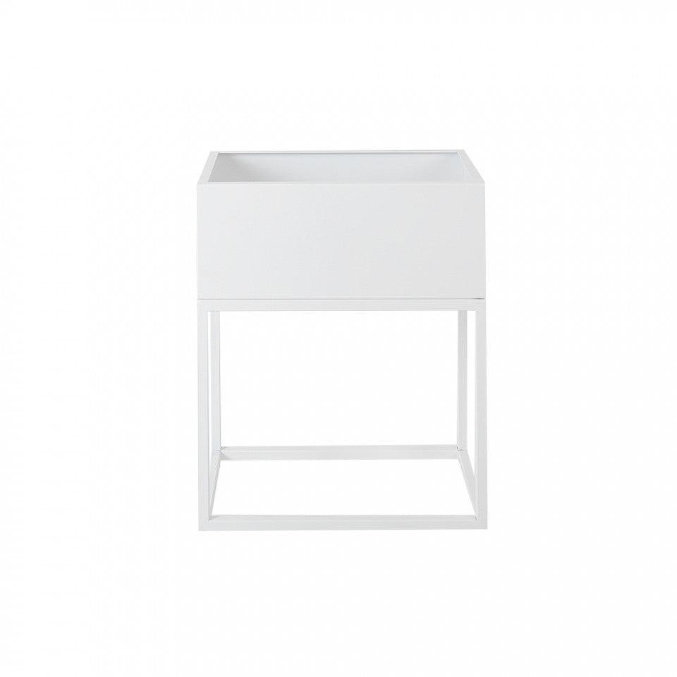 Jardiniera cu suport alba din metal 30x50 cm Fiorina Custom Form - PARIS14A.RO
