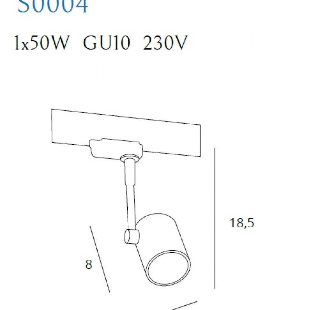 LAMPA SZYNOWA OTIUM MAX GU10 Culoare alba MAX LIGHT S0004 - PARIS14A.RO