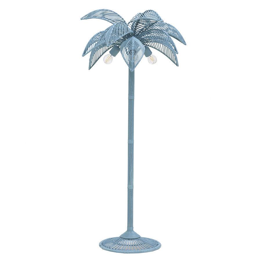 Lampadar albastru din rachita cu 3 becuri 150 cm Palm HK Living - PARIS14A.RO