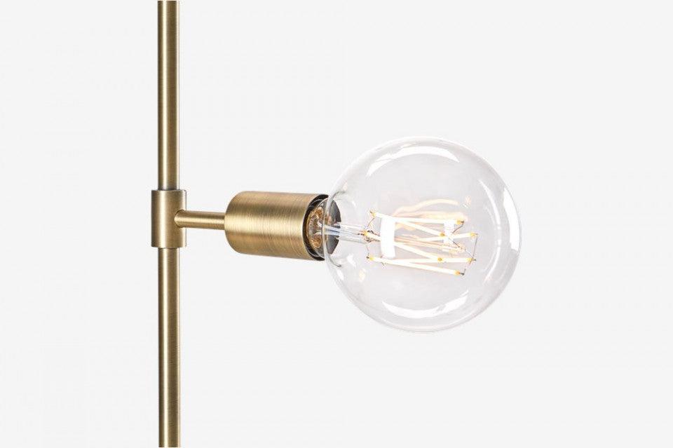 Lampadar maro alama din metal cu 4 becuri 182,6 cm Piper Floor Brass Bolia - PARIS14A.RO