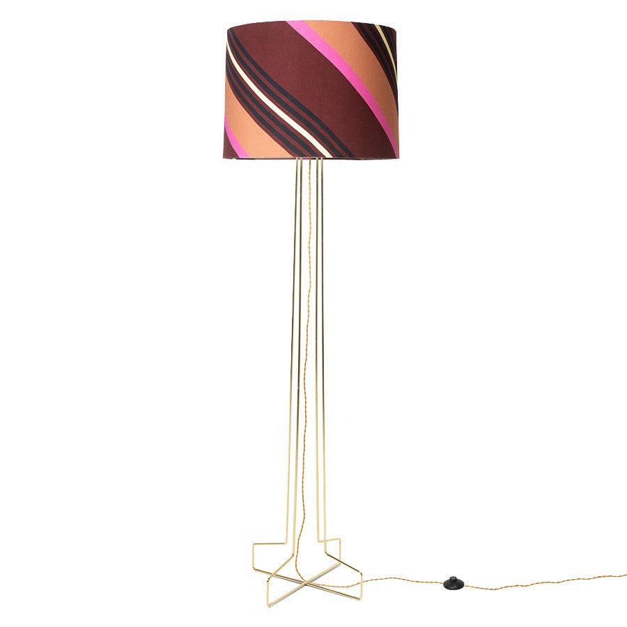 Lampadar multicolor din catifea si metal 175 cm Doris Oxa HK Living - PARIS14A.RO