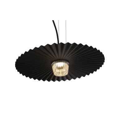 Lustra din aluminiu plisat si abajur din sticla Gonzaga by Karman - PARIS14A.RO
