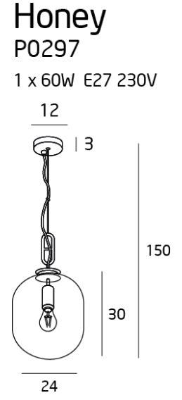 Lustra HONEY AMBER MAXLIGHT P0297 - PARIS14A.RO