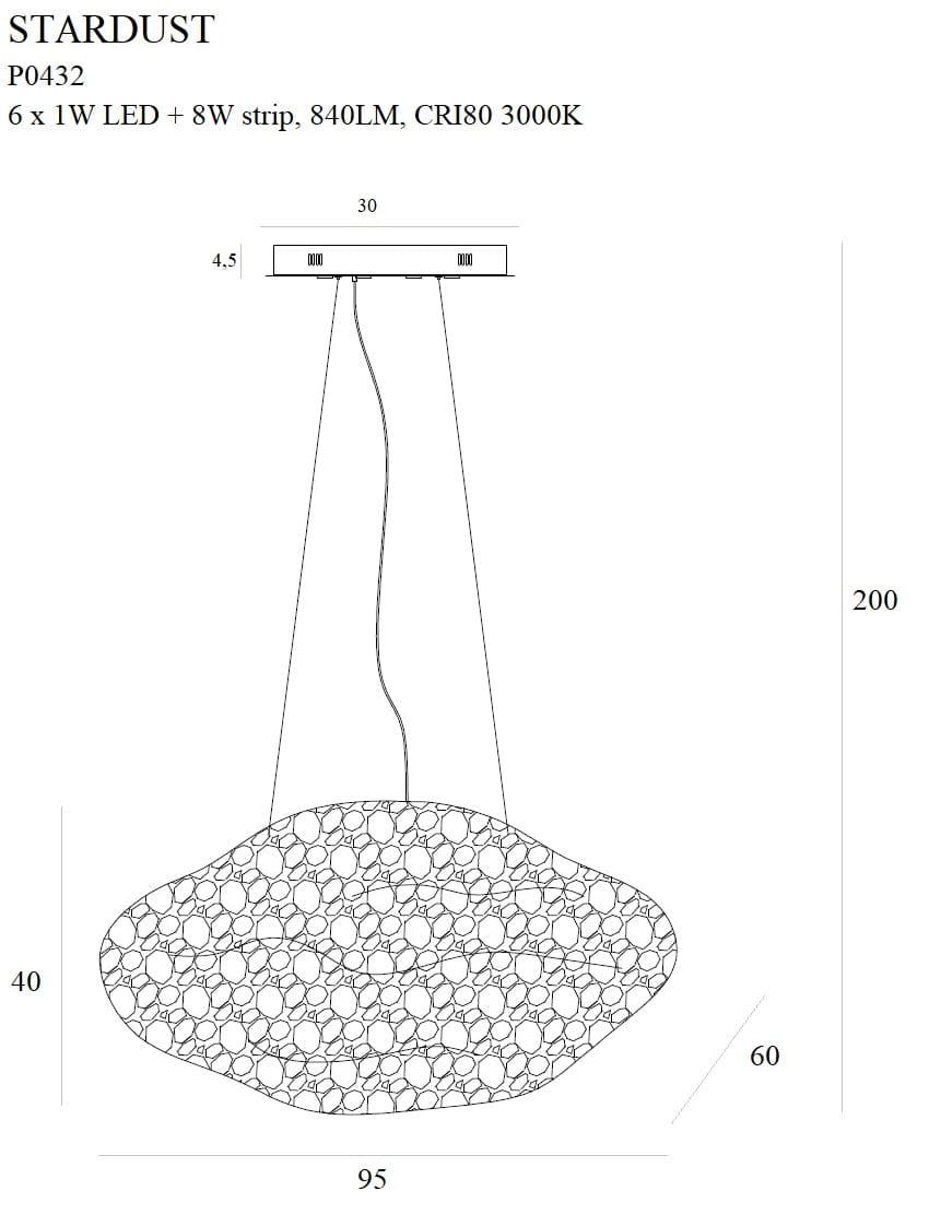 Lustra STARDUST MAXLIGHT P0432 - PARIS14A.RO