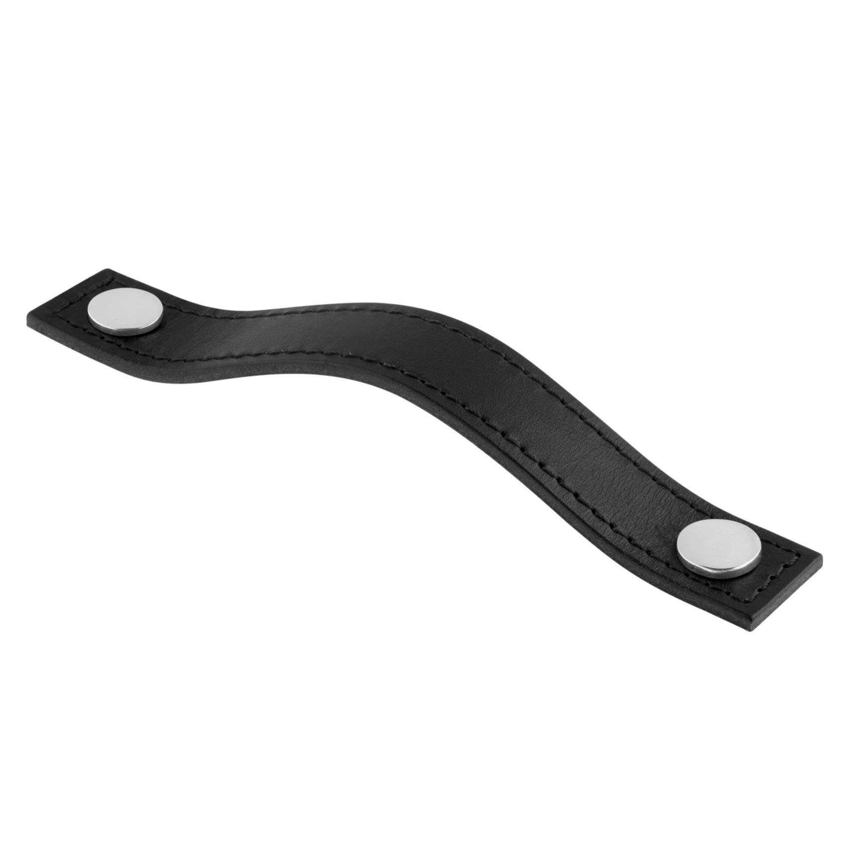 MANER DIN PIELE AVIANO CHROME/BLACK 128 CC inaltime 25 mm, grosime 2,5 mm, lungime 158 mm - PARIS14A.RO