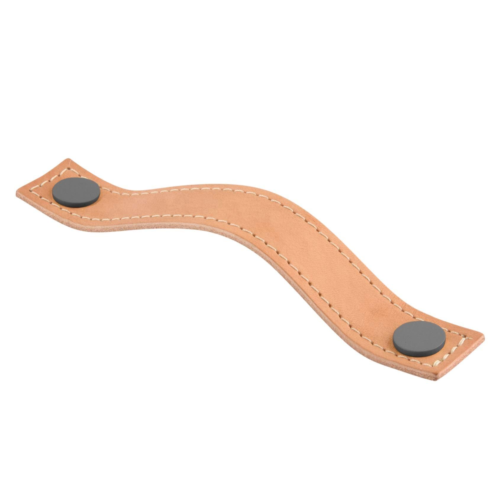 MANER DIN PIELE AVIANO GREY/LIGHT BROWN 128 CC inaltime 25 mm, grosime 2,5 mm, lungime 158 mm - PARIS14A.RO