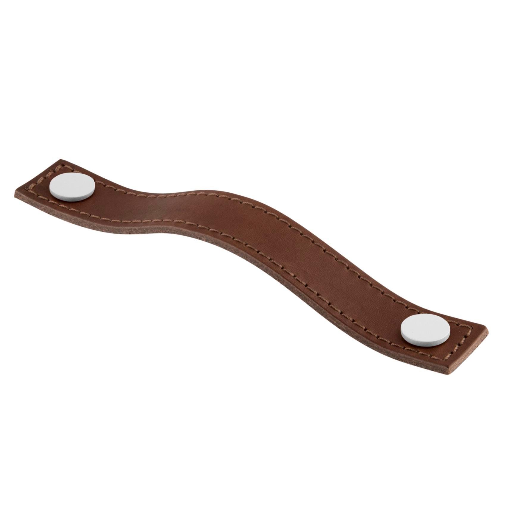 MANER DIN PIELE AVIANO WHITE/BROWN 128 CC inaltime 25 mm, grosime 2,5 mm, lungime 158 mm - PARIS14A.RO