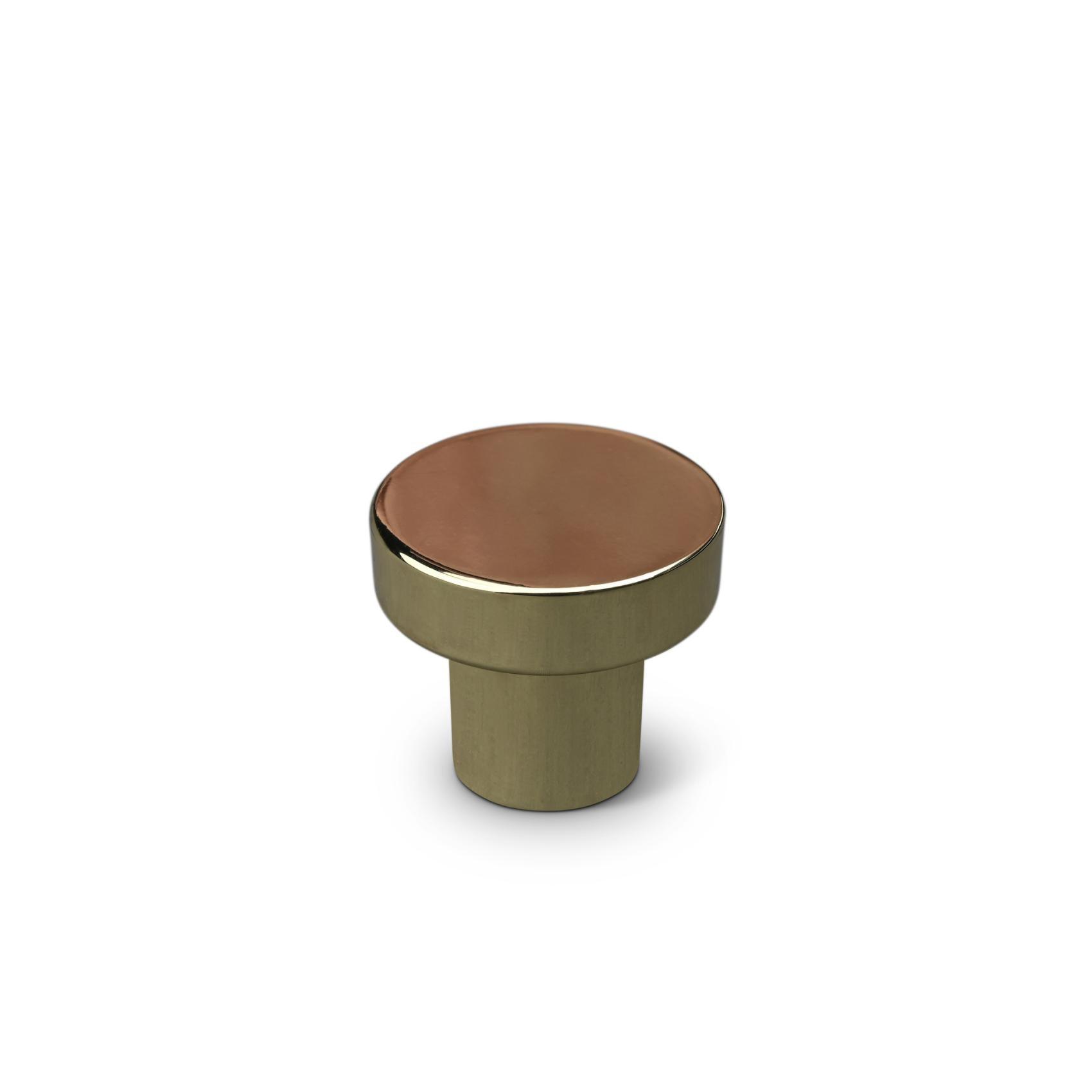 MANER MOBILA TIP BUTON AGNO DIAM. 28MM BRASS inaltime 28 mm - PARIS14A.RO