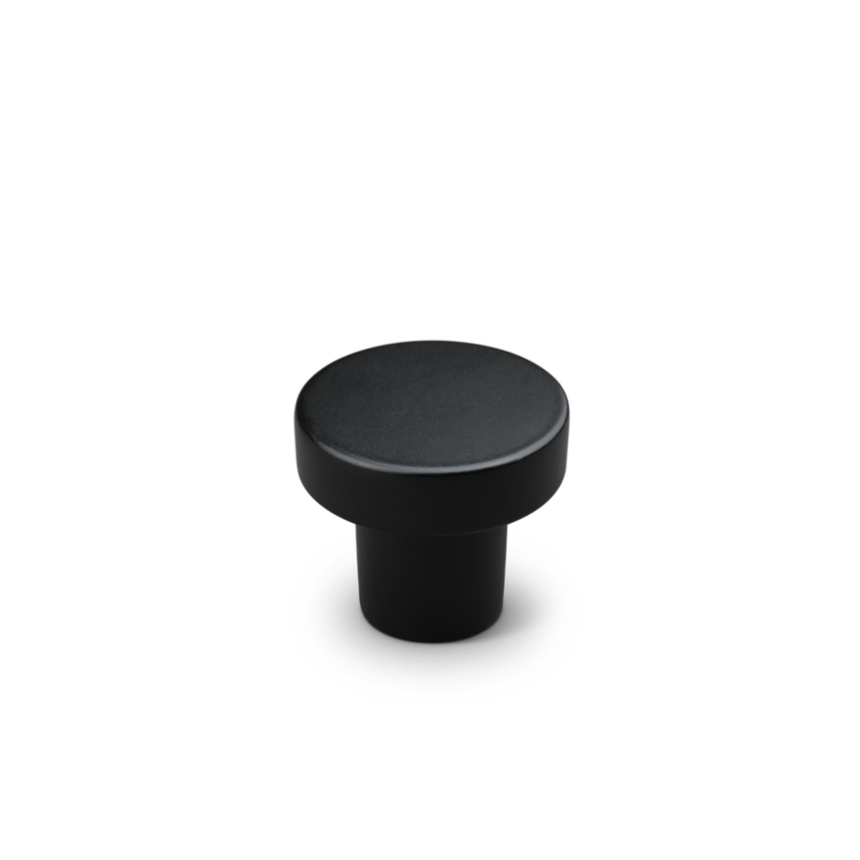 MANER MOBILA TIP BUTON AGNO DIAM. 28MM MAT BLACK inaltime 28 mm - PARIS14A.RO