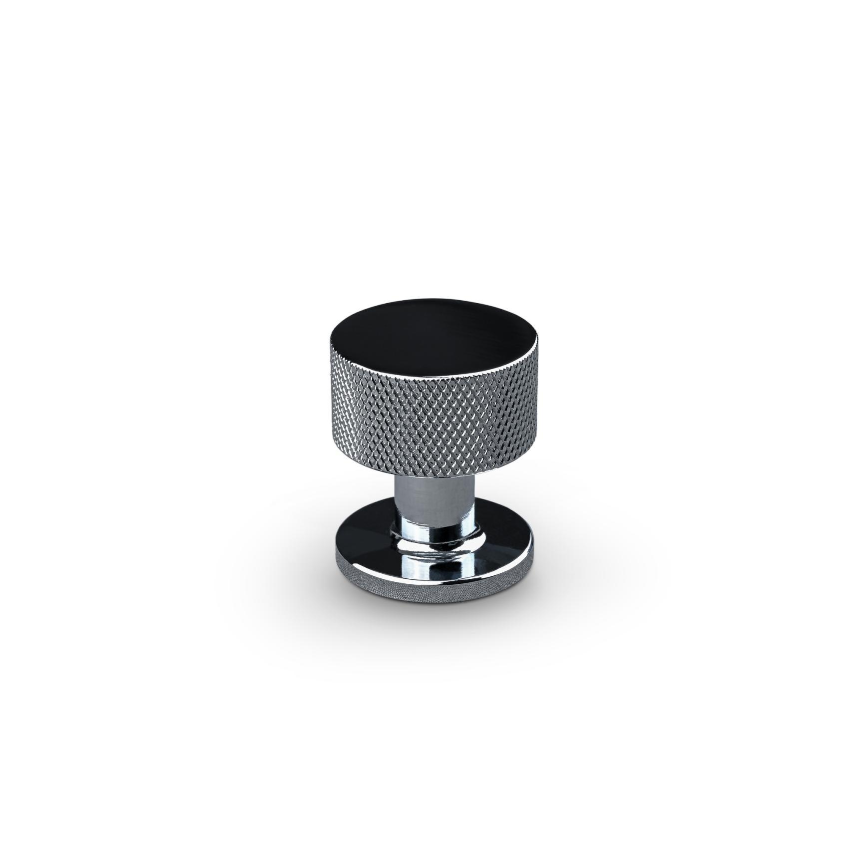 MANER MOBILA TIP BUTON SASSARI DIAM. 25MM KNURLED CHROME inaltime 30 mm - PARIS14A.RO