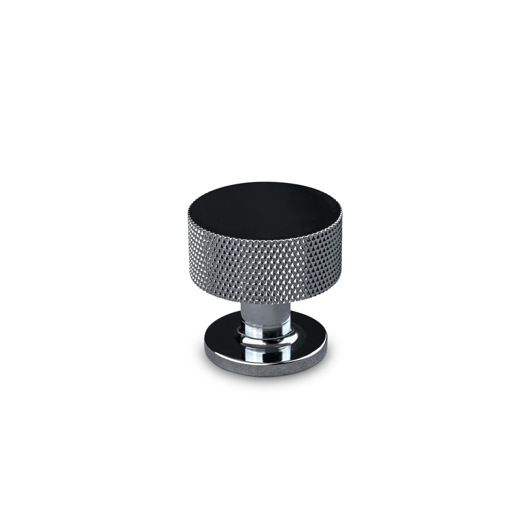 MANER MOBILA TIP BUTON SASSARI DIAM. 30MM KNURLED CHROME inaltime 30 mm - PARIS14A.RO