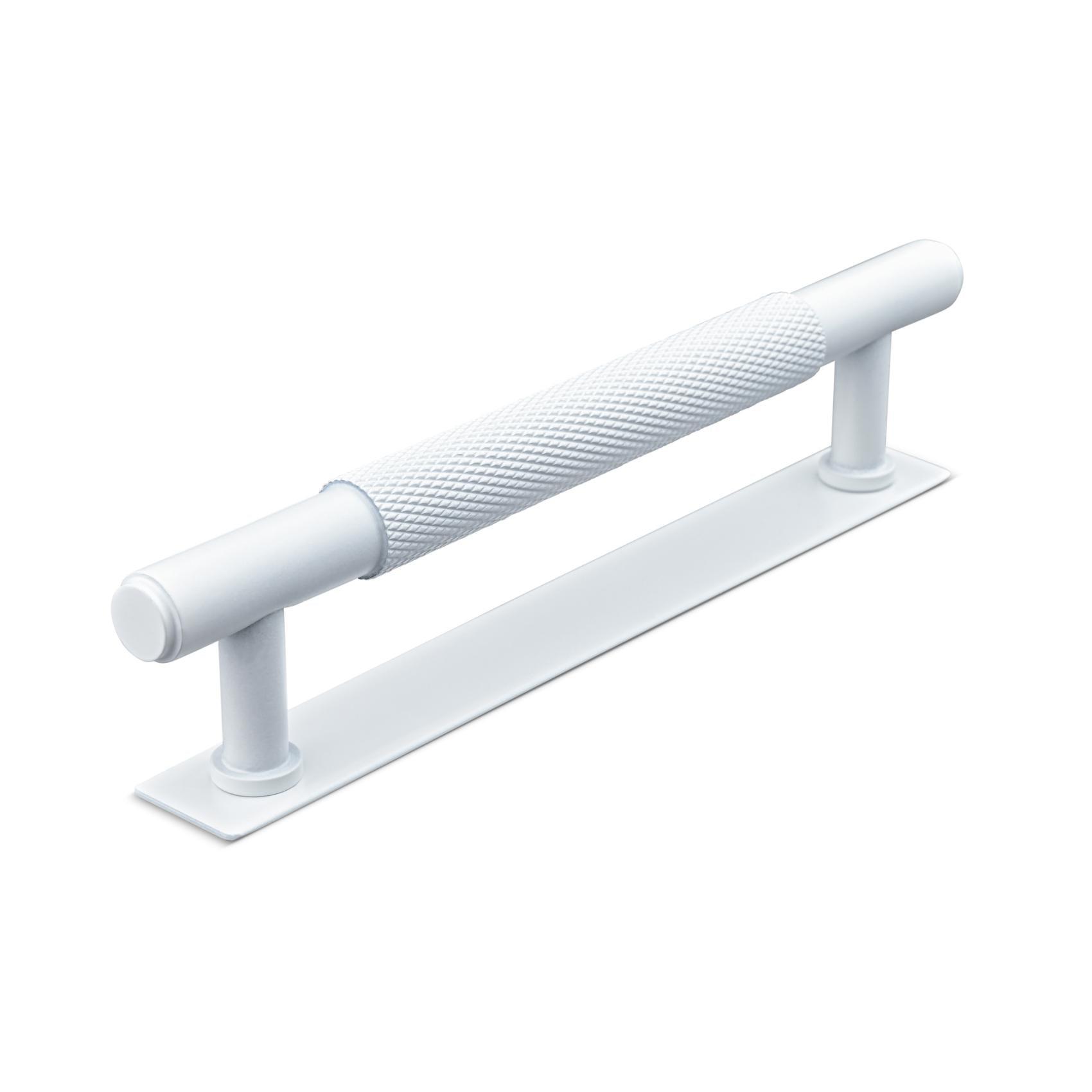 MANER SALO CC128 KNURLED MAT WHITE inaltime 35 mm, grosime 14 mm, lungime 165 mm - PARIS14A.RO