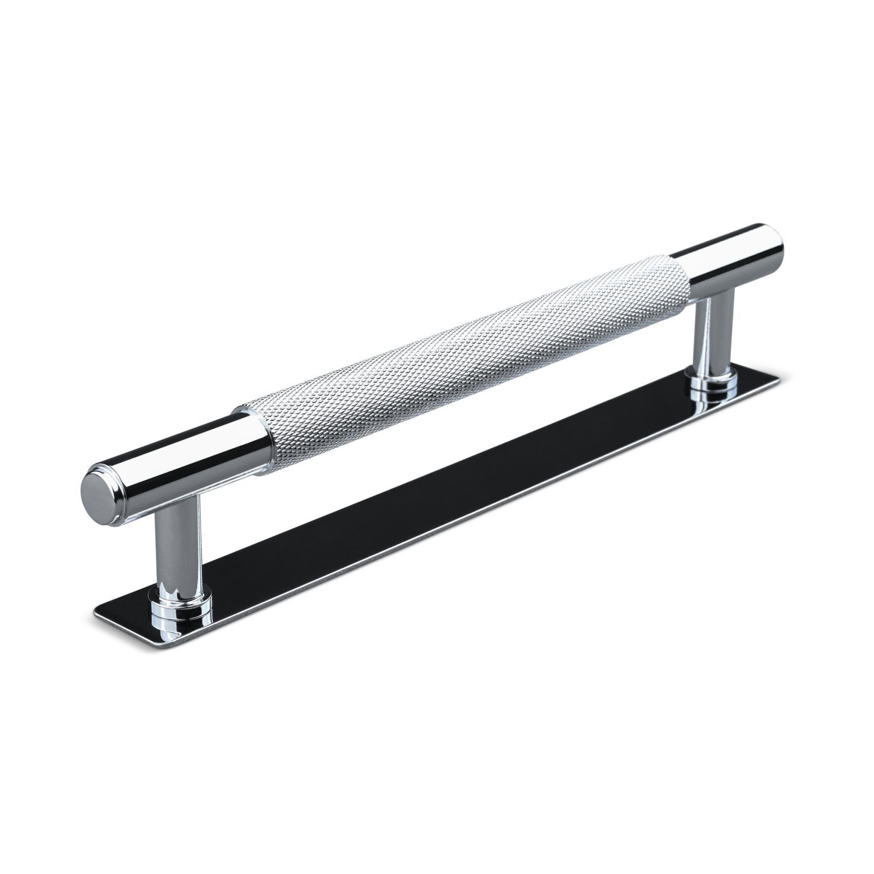 MANER SALO CC160 KNURLED CHROME inaltime 35 mm, grosime 14 mm, lungime 197 mm - PARIS14A.RO