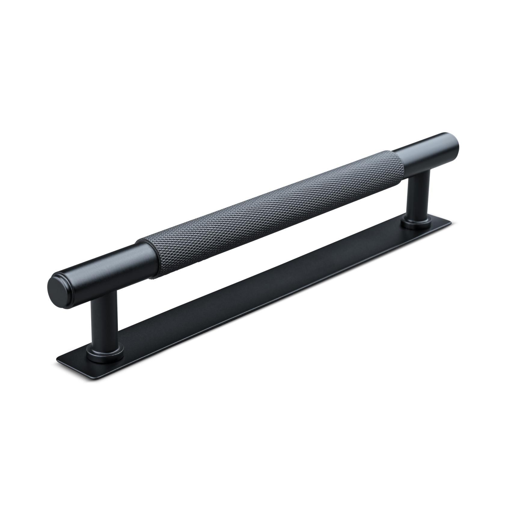 MANER SALO CC160 KNURLED MAT BLACK inaltime 35 mm, grosime 14 mm, lungime 197 mm - PARIS14A.RO