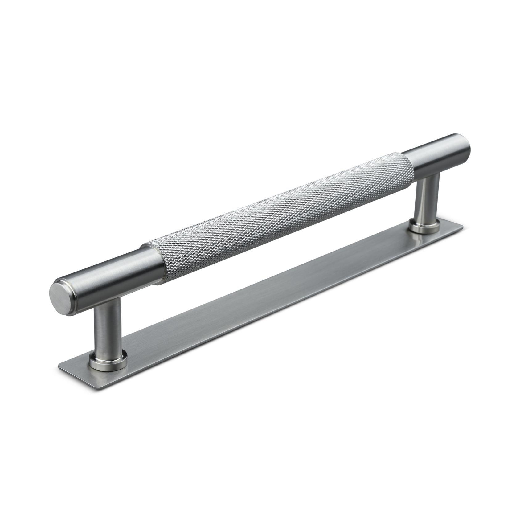 MANER SALO CC160 KNURLED STAINLESS LOOK inaltime 35 mm, grosime 14 mm, lungime 197 mm - PARIS14A.RO