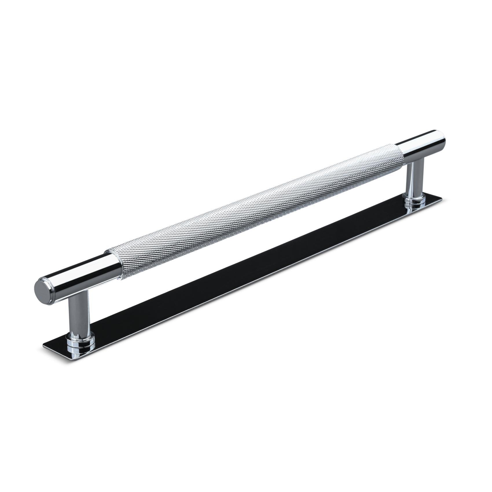 MANER SALO CC224 KNURLED CHROME inaltime 35 mm, grosime 14 mm, lungime 261 mm - PARIS14A.RO