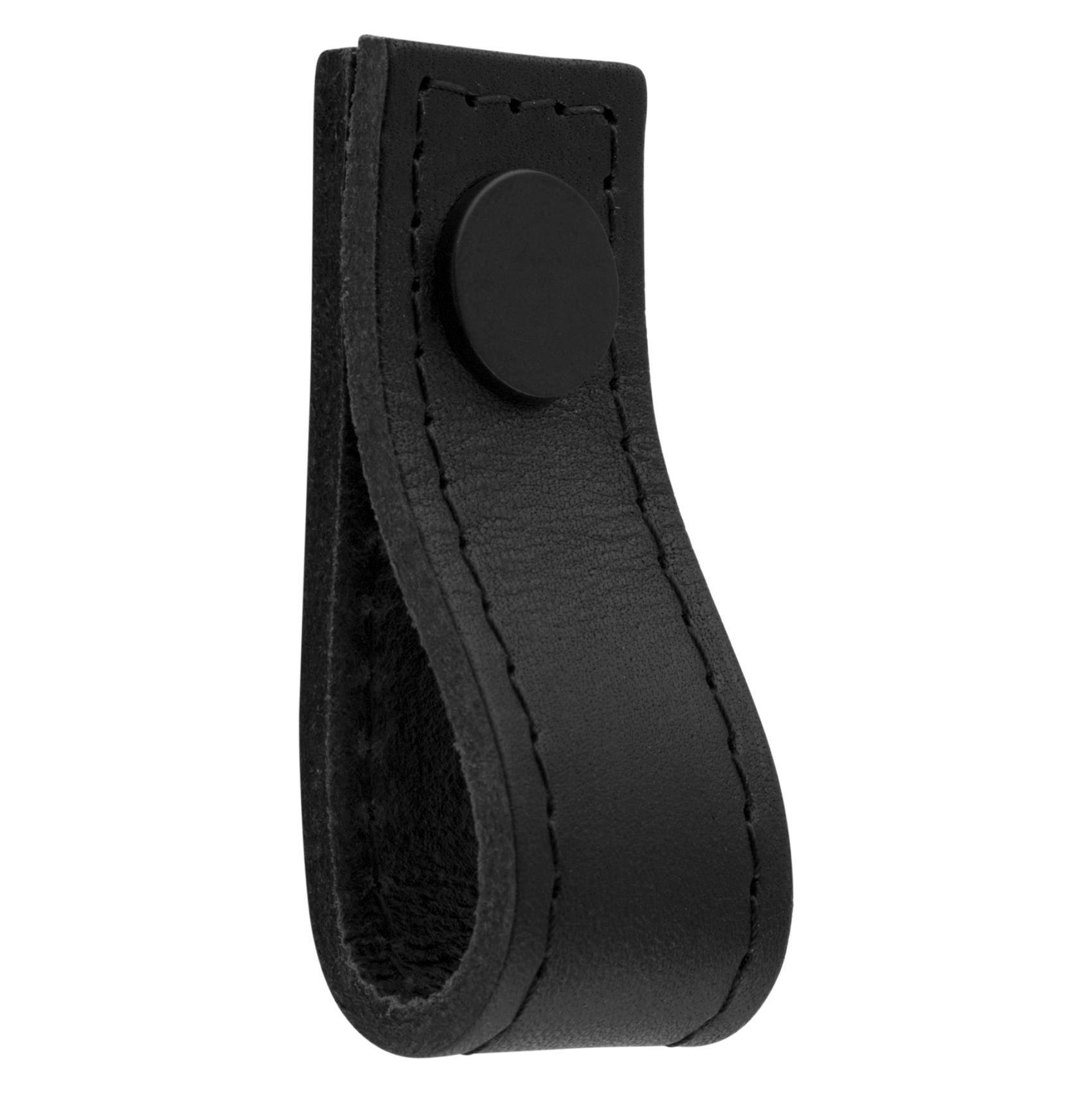 MANER TIP BUTON AVIO BLACK/BLACK LEATHER inaltime 25 mm, grosime 2,5 mm, lungime 65 mm - PARIS14A.RO