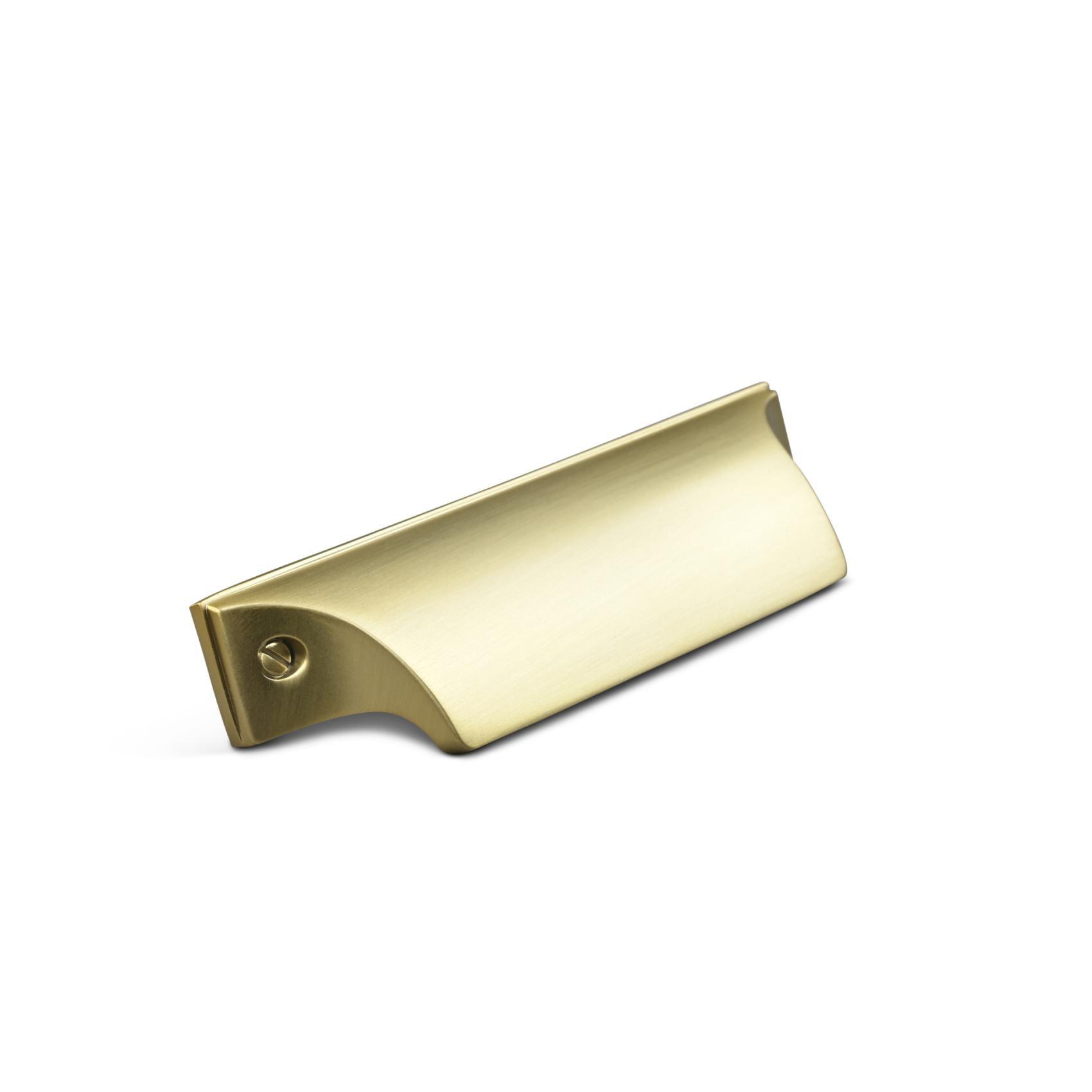 MANER TIP SCOICA TRANI CC64 MAT BRASS inaltime 24 mm, grosime 26 mm, lungime 108 mm - PARIS14A.RO