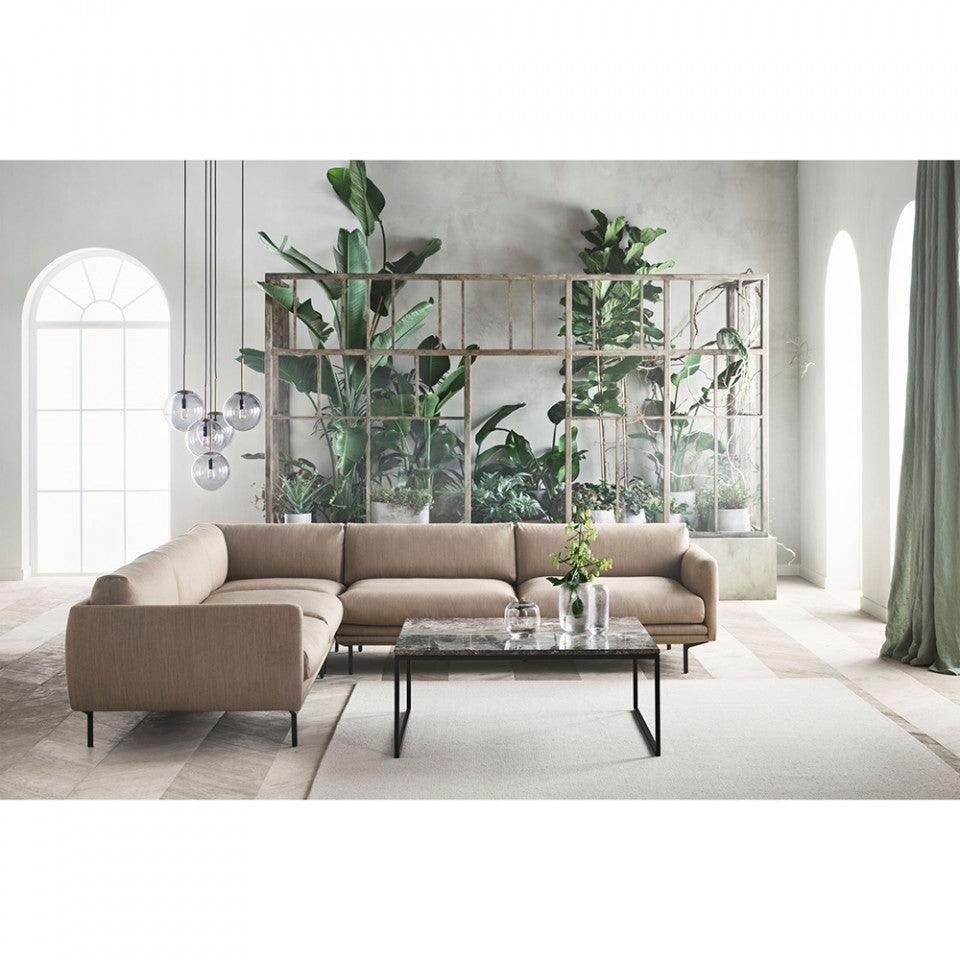 Masa de cafea gri antracit/neagra din ciment si otel 60x120 cm Como Tall Bolia - PARIS14A.RO