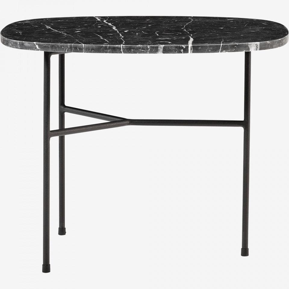 Masa de cafea neagra din marmura si otel 41x53 cm Pod Bolia - PARIS14A.RO
