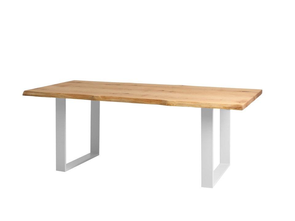 Masa din metal si lemn 90x180 cm Feld White Custom Form - PARIS14A.RO