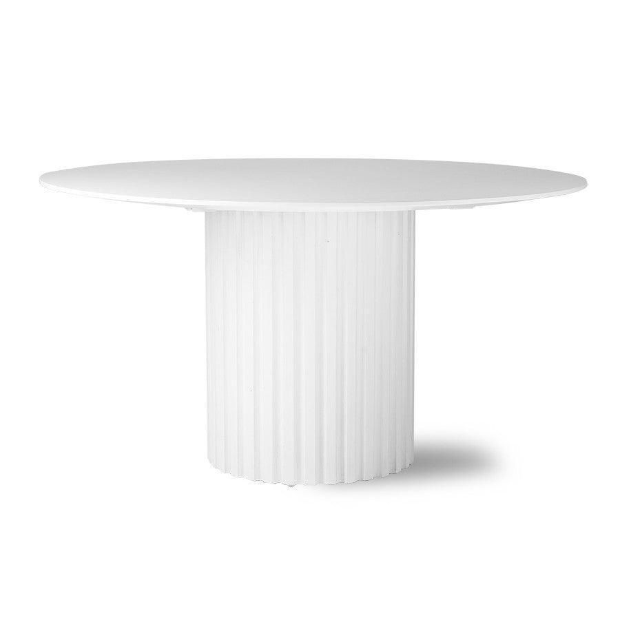 Masa dining alba din lemn si MDF 140 cm Pillar HK Living - PARIS14A.RO