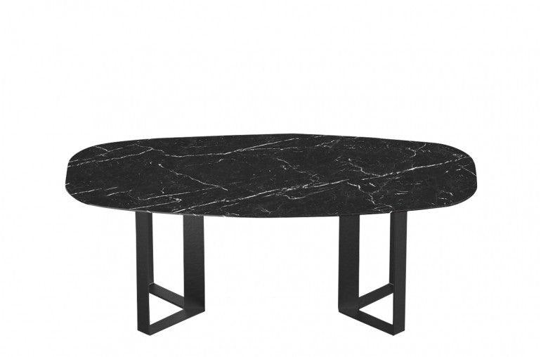 Masa dining din marmura neagra 200x95.5 cm Nibbles Versmissen - PARIS14A.RO
