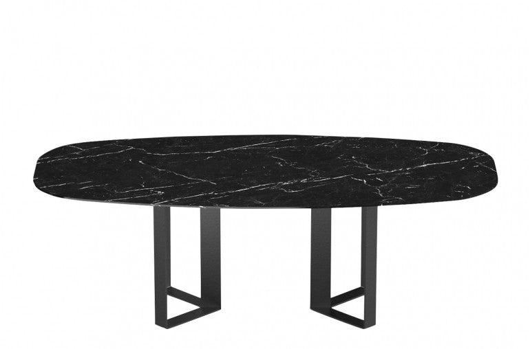 Masa dining din marmura neagra 230x110 cm Nibbles Versmissen - PARIS14A.RO
