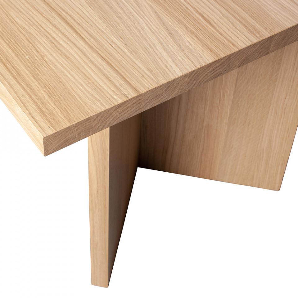 Masa dining maro din lemn 90x220 cm Angle Oak - PARIS14A.RO