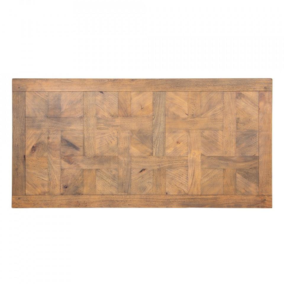 Masa dining maro/neagra din lemn de mango 100x200 cm Vazia - PARIS14A.RO