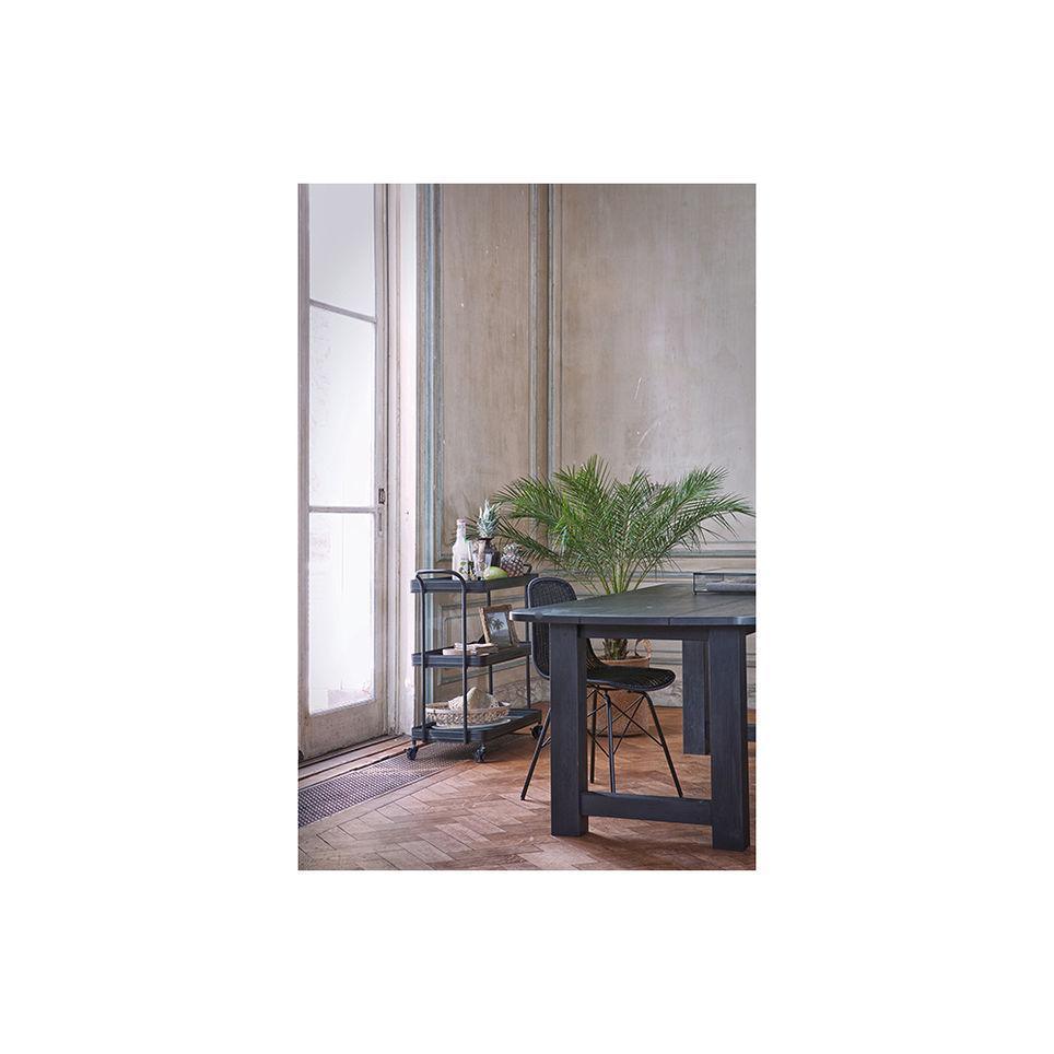 Masa dining negru din lemn stejar 90x220 cm Identity - PARIS14A.RO