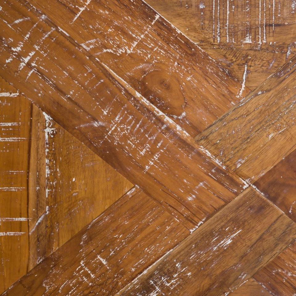 Masa maro/neagra din lemn de tec si fier 70x150 cm Mentrond - PARIS14A.RO