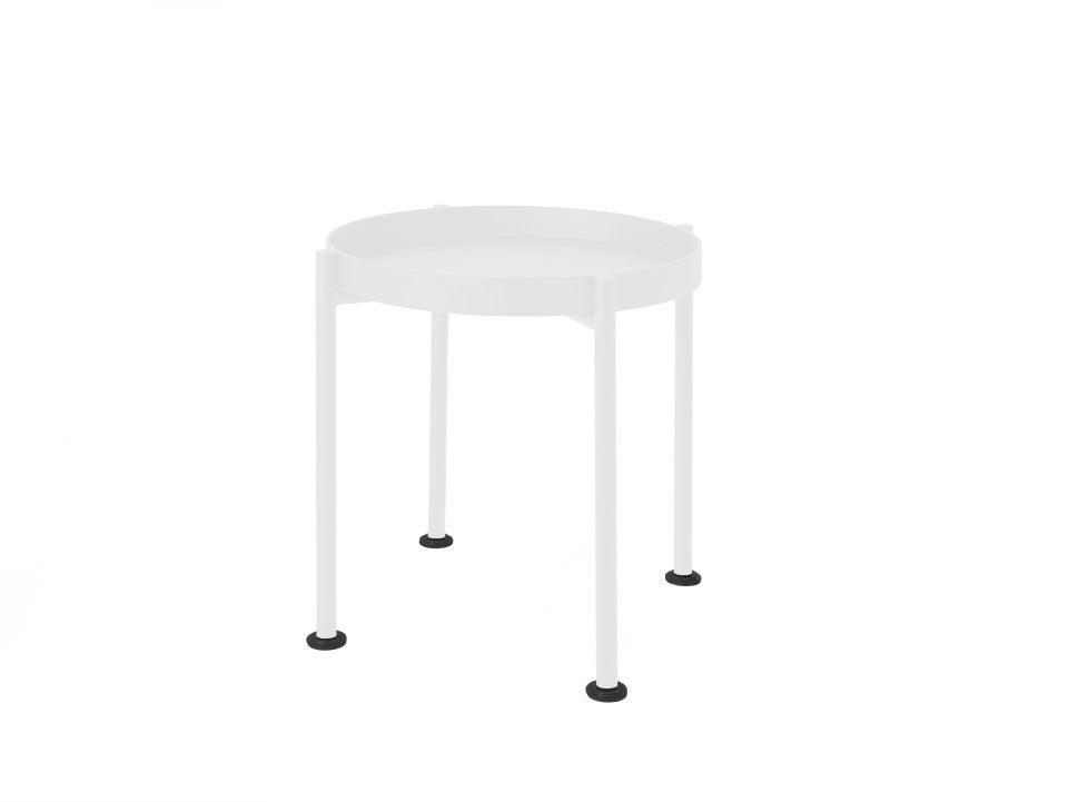 Masuta alba pentru cafea din otel 40 cm Hanna Round Custom Form - PARIS14A.RO