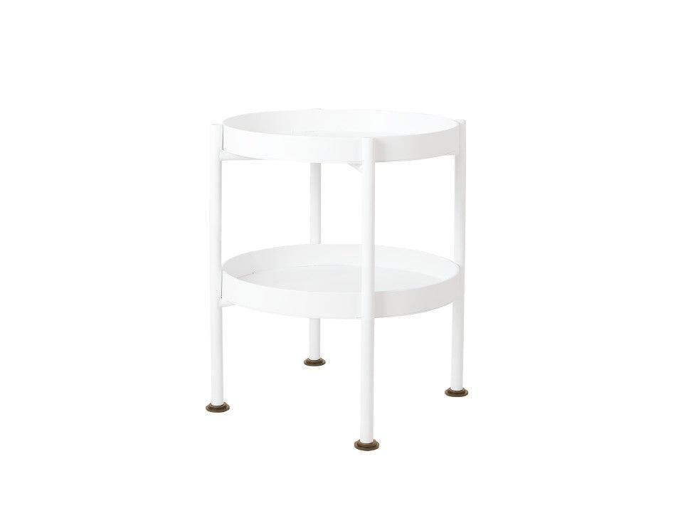 Masuta alba pentru cafea din otel 40 cm Hanna Round Two Custom Form - PARIS14A.RO