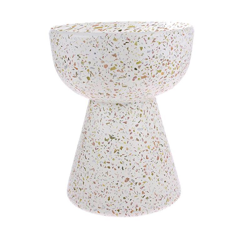 Masuta multicolora din ciment 35 cm Kira HK Living - PARIS14A.RO