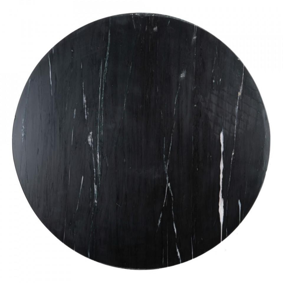 Masuta neagra din marmura si fier 80 cm Comico - PARIS14A.RO