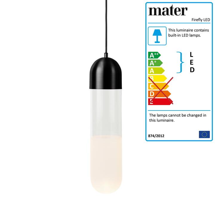 Mater - Firefly led lampa Negru - PARIS14A.RO