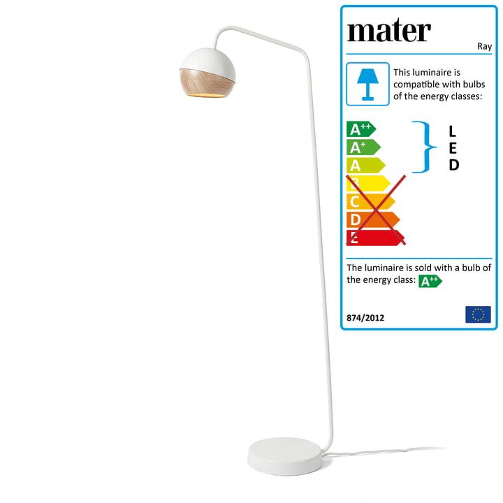Mater - Ray lampa de podea Alb - PARIS14A.RO