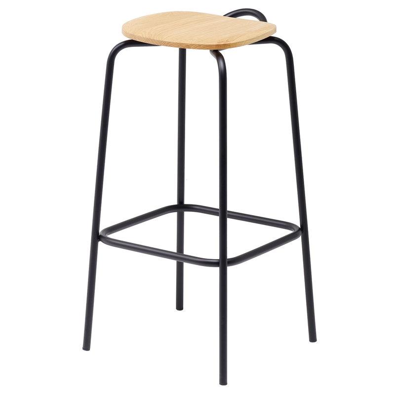 MC16 Scaun de bar Forcina 74 cm, otel negru - cenusa - PARIS14A.RO