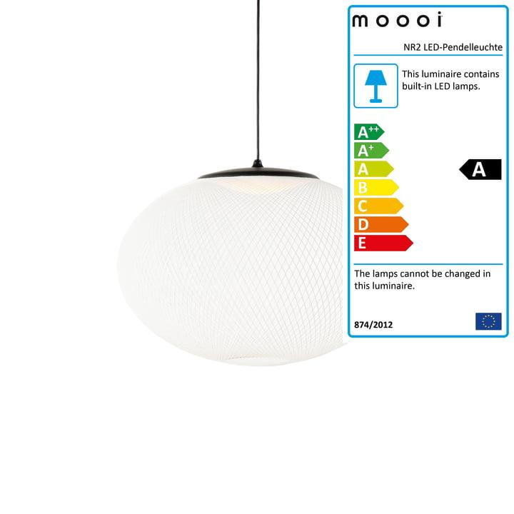 Moooi - Nr2 led pendant luminaire Alb-Negru - PARIS14A.RO