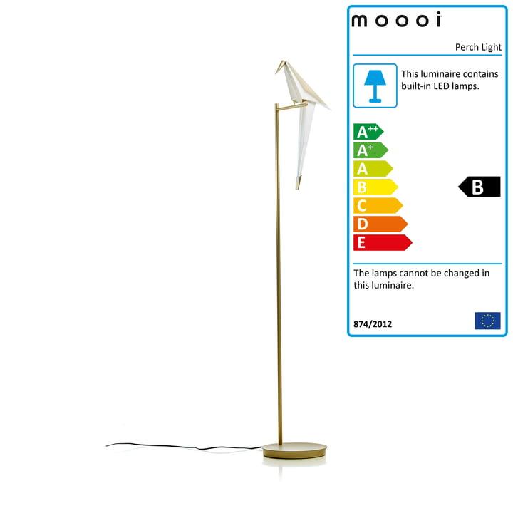 Moooi - Perch light led lampa de podea, brass - white Alama - PARIS14A.RO