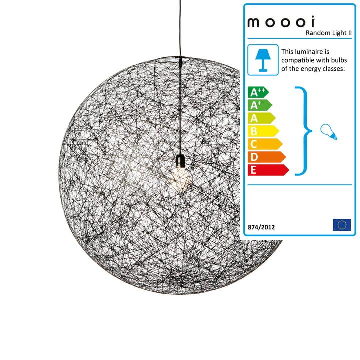Moooi - Random Light LED Suspension Lamp, M, black Negru - PARIS14A.RO