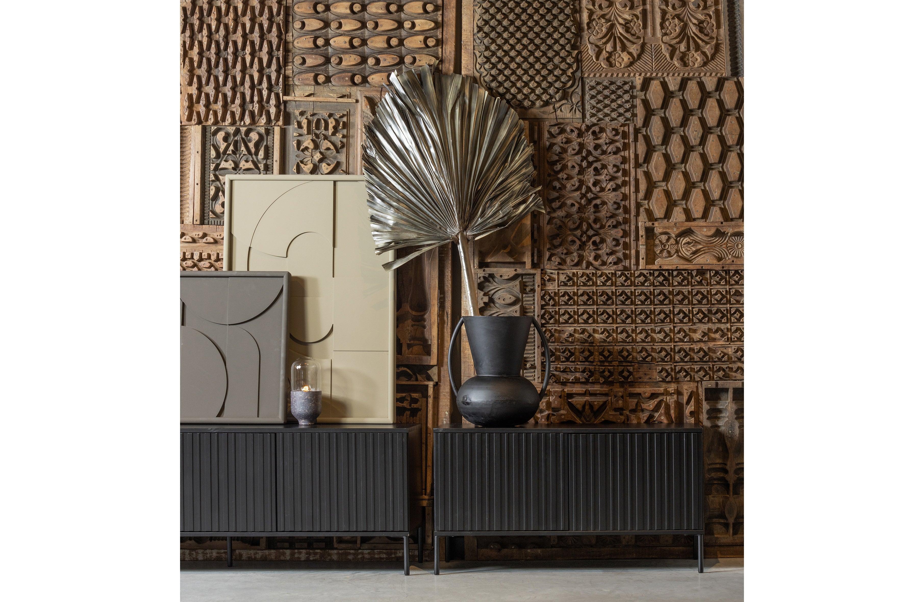 Nou Gravure TV-Stand 100 cm Pine Black [FSC] - PARIS14A.RO