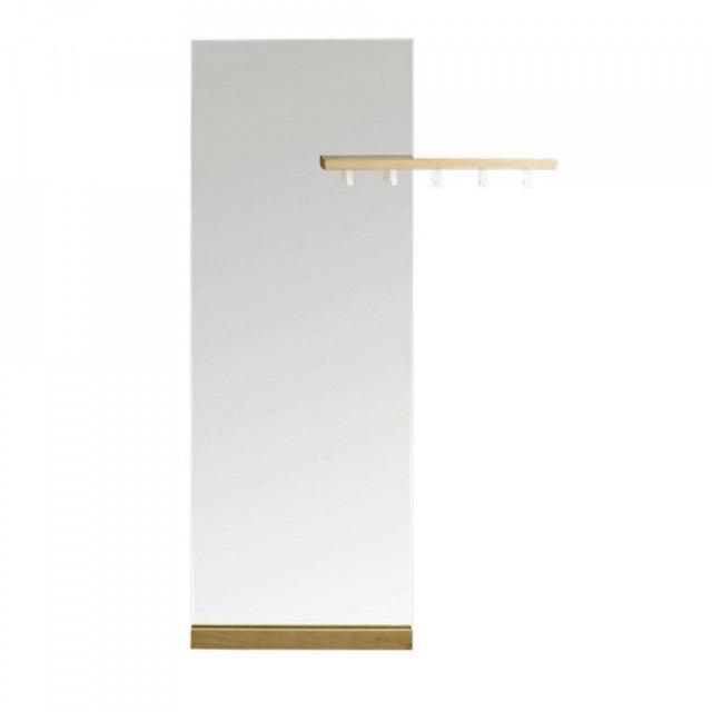 Oglinda de podea dreptunghiulara cu cuier maro din lemn 95x183 cm Shift Right Bolia - PARIS14A.RO