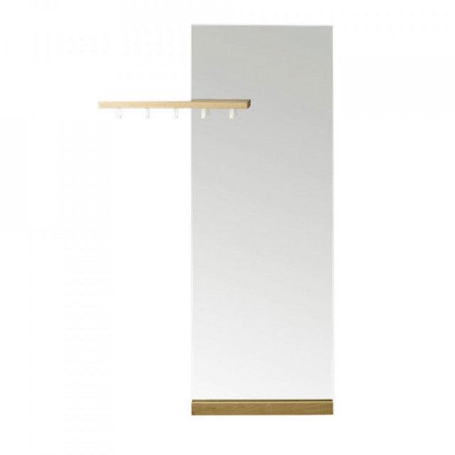 Oglinda de podea dreptunghiulara cu cuier maro din lemn 95x183 cm Shift Left Bolia - PARIS14A.RO