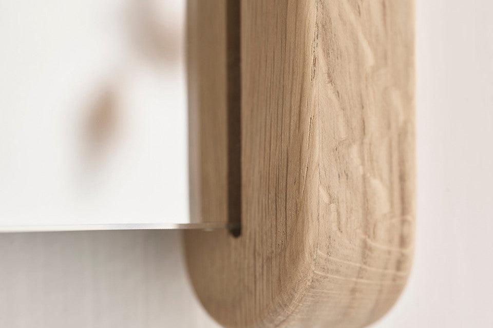 Oglinda de podea dreptunghiulara maro din lemn de stejar 55x185 cm Haven Bolia - PARIS14A.RO