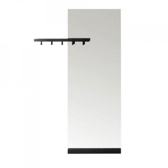 Oglinda de podea dreptunghiulara neagra cu cuier din lemn 95x183 cm Shift Left Bolia - PARIS14A.RO
