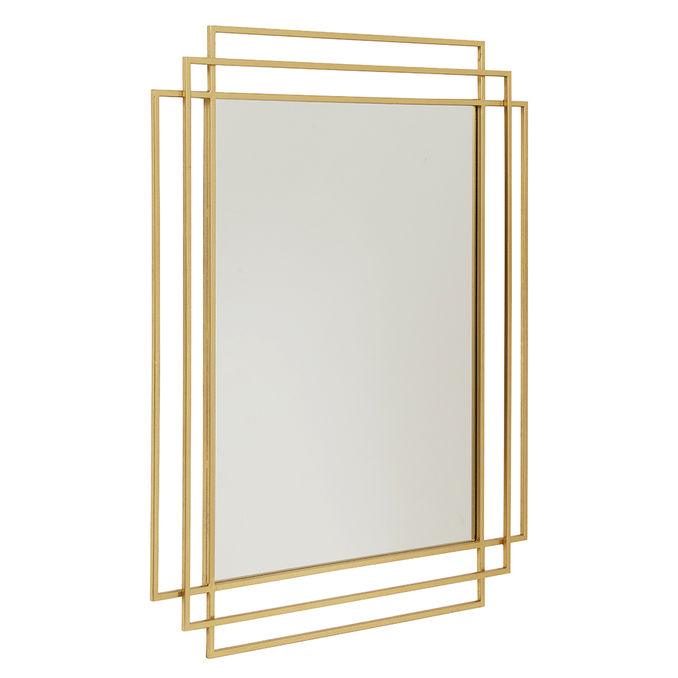 Oglinda din metal auriu 97 cm Square Nordal - PARIS14A.RO