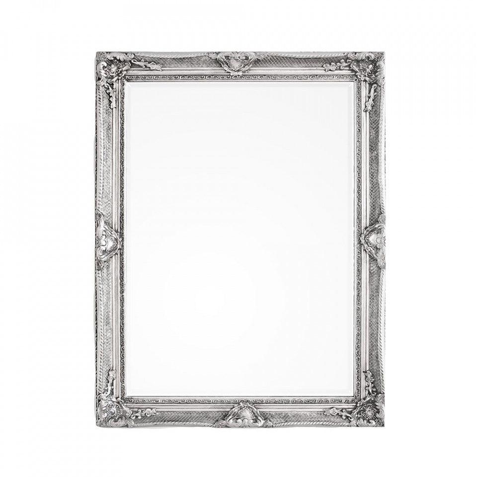 Oglinda dreptunghiulara argintie din lemn de molid 90x120 cm Miro Bizzotto - PARIS14A.RO